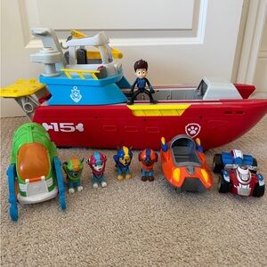 Paw Patrol Sea Patroller (Works) with Ryder/ATV and Aqua Rocky and Aqua Zuma
